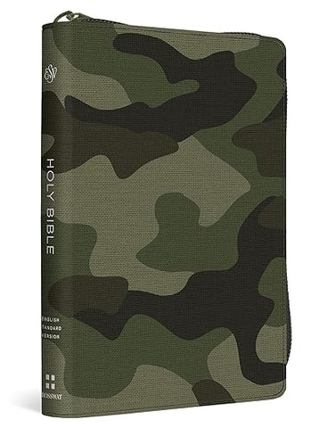 ESV Compact Bible -Canvas with Zipper, Camo Design