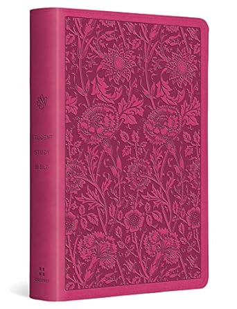 ESV Large Print Compact Bible, Berry-Floral Design