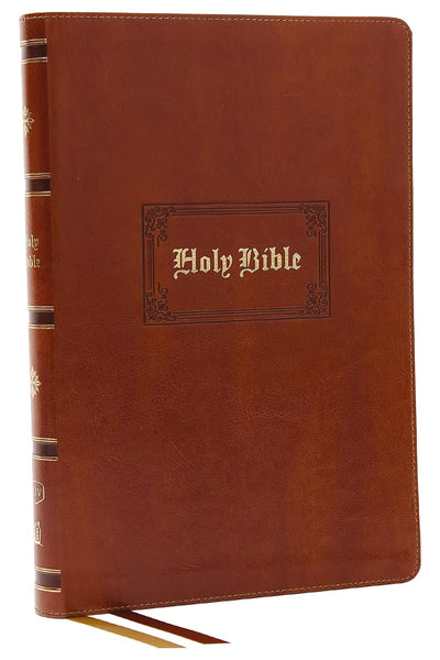 KJV Holy Bible, Giant Print Thinline, Tan Leathersoft