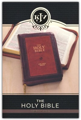 KJV The Holy Bible, Compact Edition, Burgundy, Leather w zipper