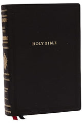 KJV Reference Bible, wide-margin, black, Genuine Leather