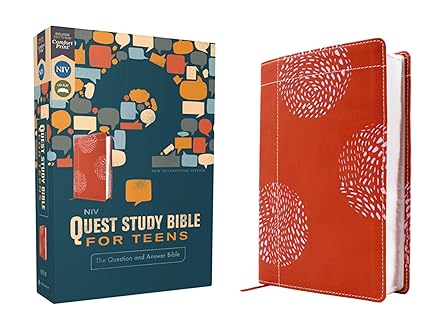 NIV Quest Study Bible for Teens - Leathersoft, Coral