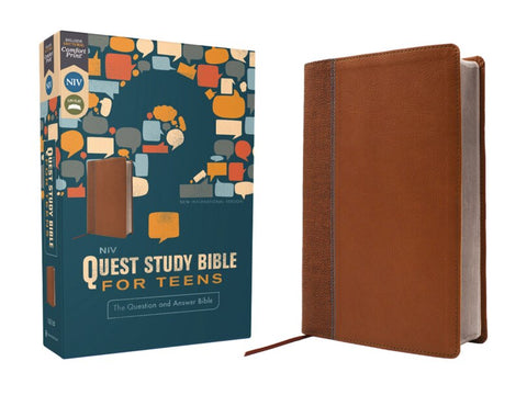 NIV Quest Study Bible for Teens - Leathersoft, Brown