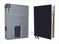 NIV Thinline Bible, Bonded Leather, Navy, Thumb Index