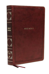 NKJV Super Giant Print Reference Bible, Brown Leathersoft