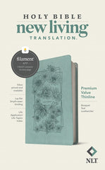 NLT Premium Value Thinline Bible - Bouquet Teal