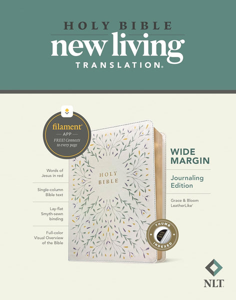 NLT Wide Margin Bible, Journaling Edition - Graced & Bloom cover
